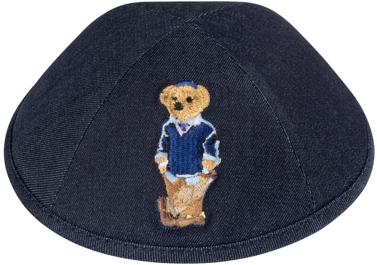 iKippah Dov Bear Denim Yarmulka iKippah Dov Bear Denim Yarmulka