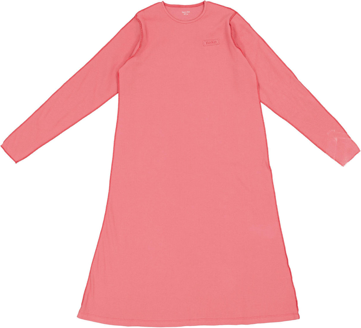 Bee & Dee Girls Ribbed Cotton Nightgown - ICRN Bee & Dee Girls Ribbed Cotton Nightgown - ICRN