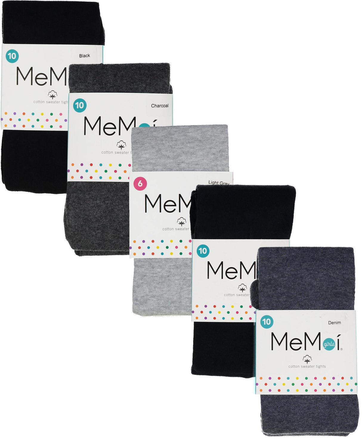 Memoi Girls Solid Flat Knit Cotton Sweater Tights - MK-301 Memoi Girls Solid Flat Knit Cotton Sweater Tights - MK-301