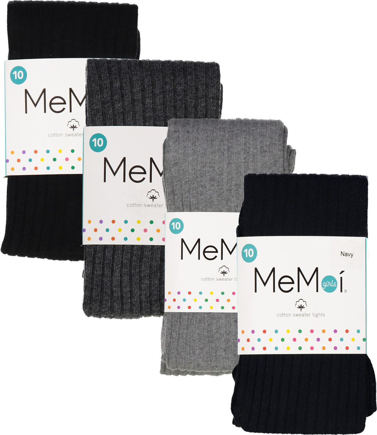Memoi Girls Cotton Ribbed Sweater Tights - MK-302 Memoi Girls Cotton Ribbed Sweater Tights - MK-302
