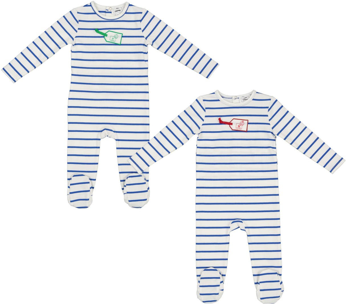 Jolie Capri Baby Boys Girls Tag Collection Cotton Footie - SB6CY2883 Jolie Capri Baby Boys Girls Tag Collection Cotton Footie - SB6CY2883