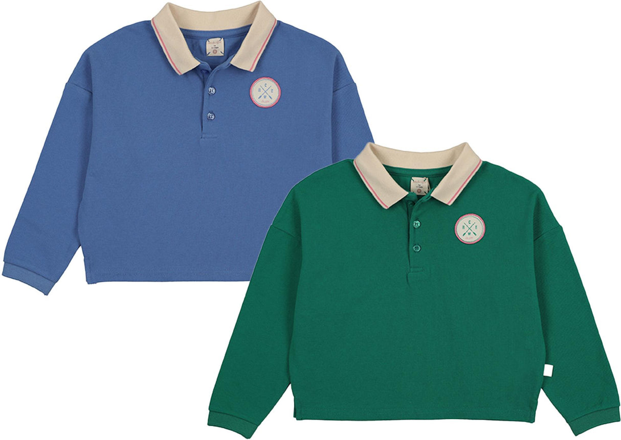 Analogie by Lil Legs Boating Crew Collection Girls Patch Long Sleeve Polo - BCPGP Analogie by Lil Legs Boating Crew Collection Girls Patch Long Sleeve Polo - BCPGP