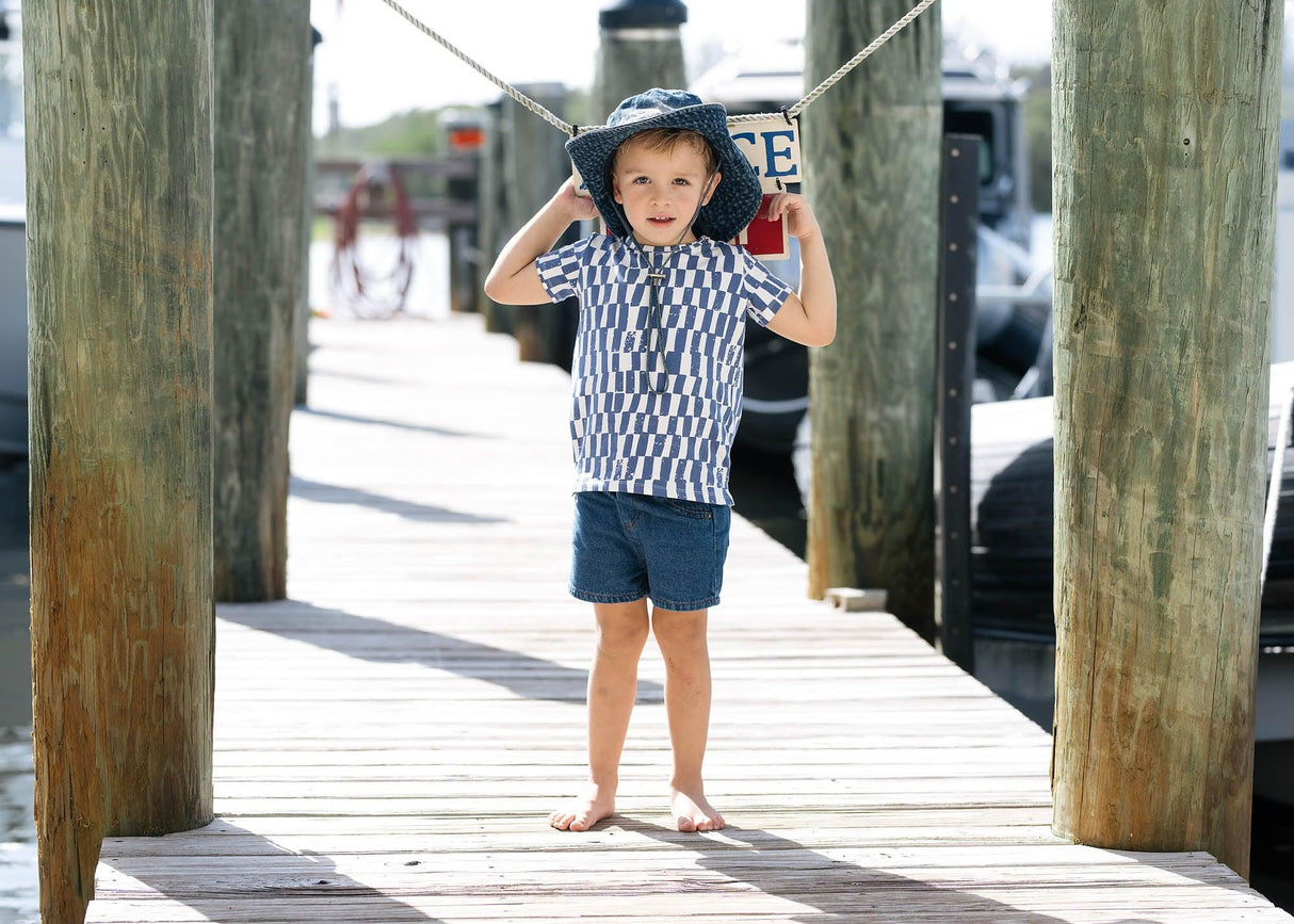 Lil Legs Print Collection Boys Checked Short Sleeve T-shirt Tee - PCBCT Lil Legs Print Collection Boys Checked Short Sleeve T-shirt Tee - PCBCT