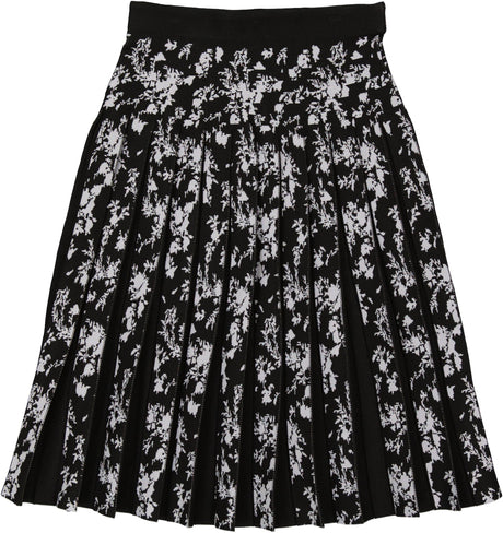 Noni Teens Womens Floral Accordian Pleated Knit Skirt - WB3CYT2200F