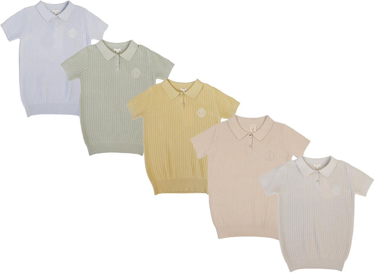 Analogie by Lil Legs Signature Collection Boys Short Sleeve Knit Polo Sweater - SKPL Analogie by Lil Legs Signature Collection Boys Short Sleeve Knit Polo Sweater - SKPL
