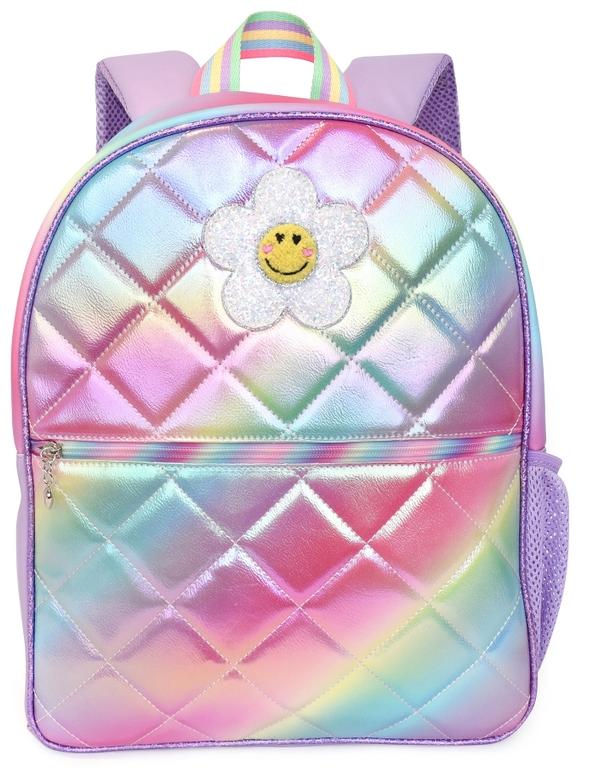 OMG Metallic Quilted Backpack & Pencil Case Set - DAISY-SBP23 OMG Metallic Quilted Backpack & Pencil Case Set - DAISY-SBP23