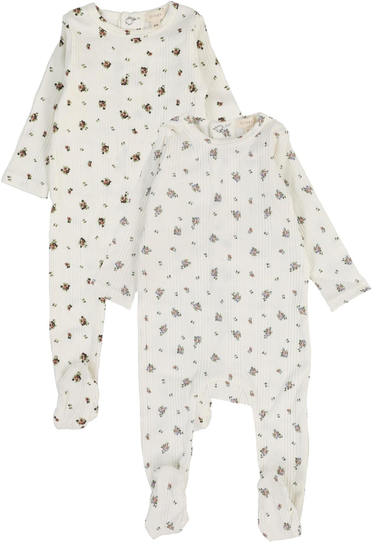 Lil Legs Print Collection Baby Toddler Girls Vintage Floral Cotton Footie - PCVFF Lil Legs Print Collection Baby Toddler Girls Vintage Floral Cotton Footie - PCVFF