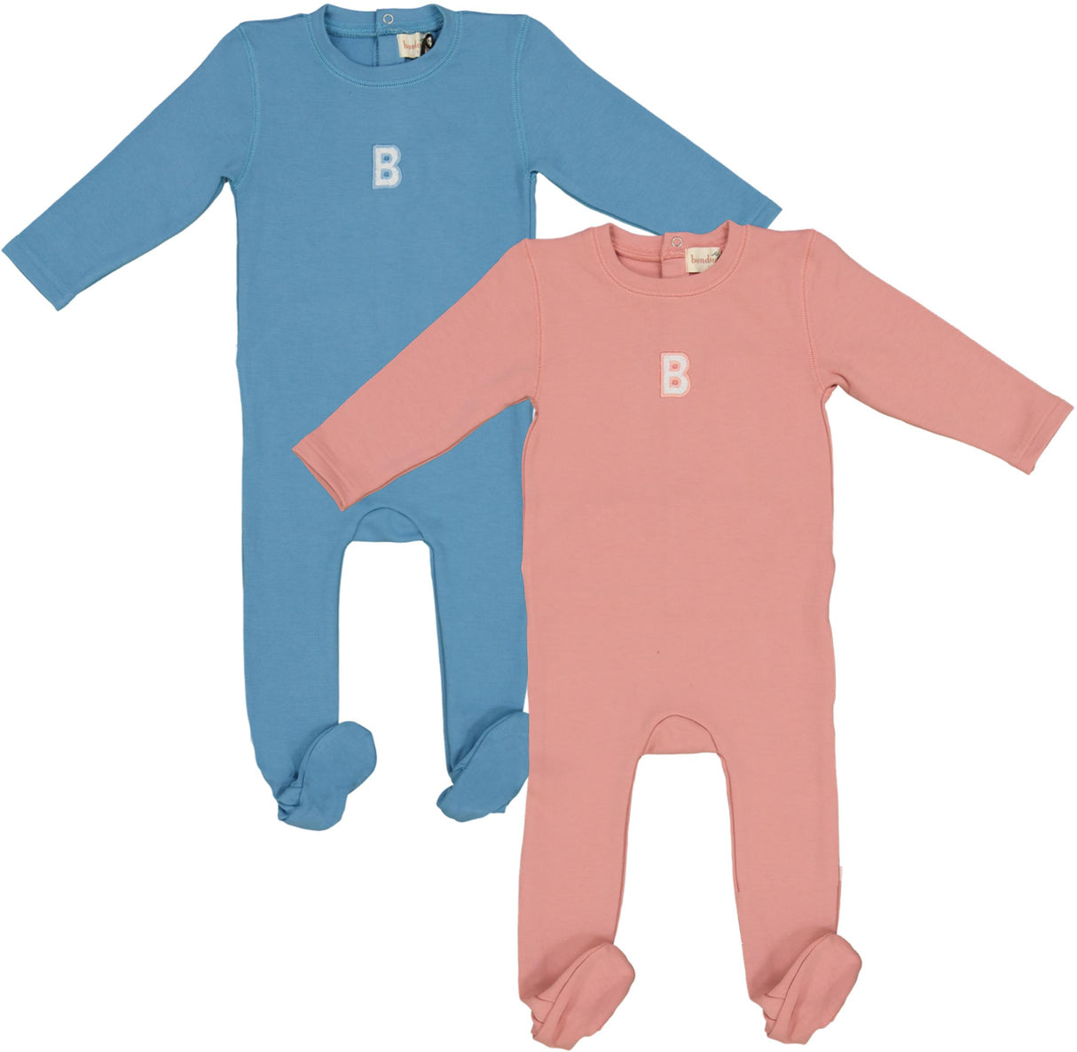 Bondoux Bebe Baby Boys Girls Sherpa Applique Cotton Stretchie - 382B Bondoux Bebe Baby Boys Girls Sherpa Applique Cotton Stretchie - 382B