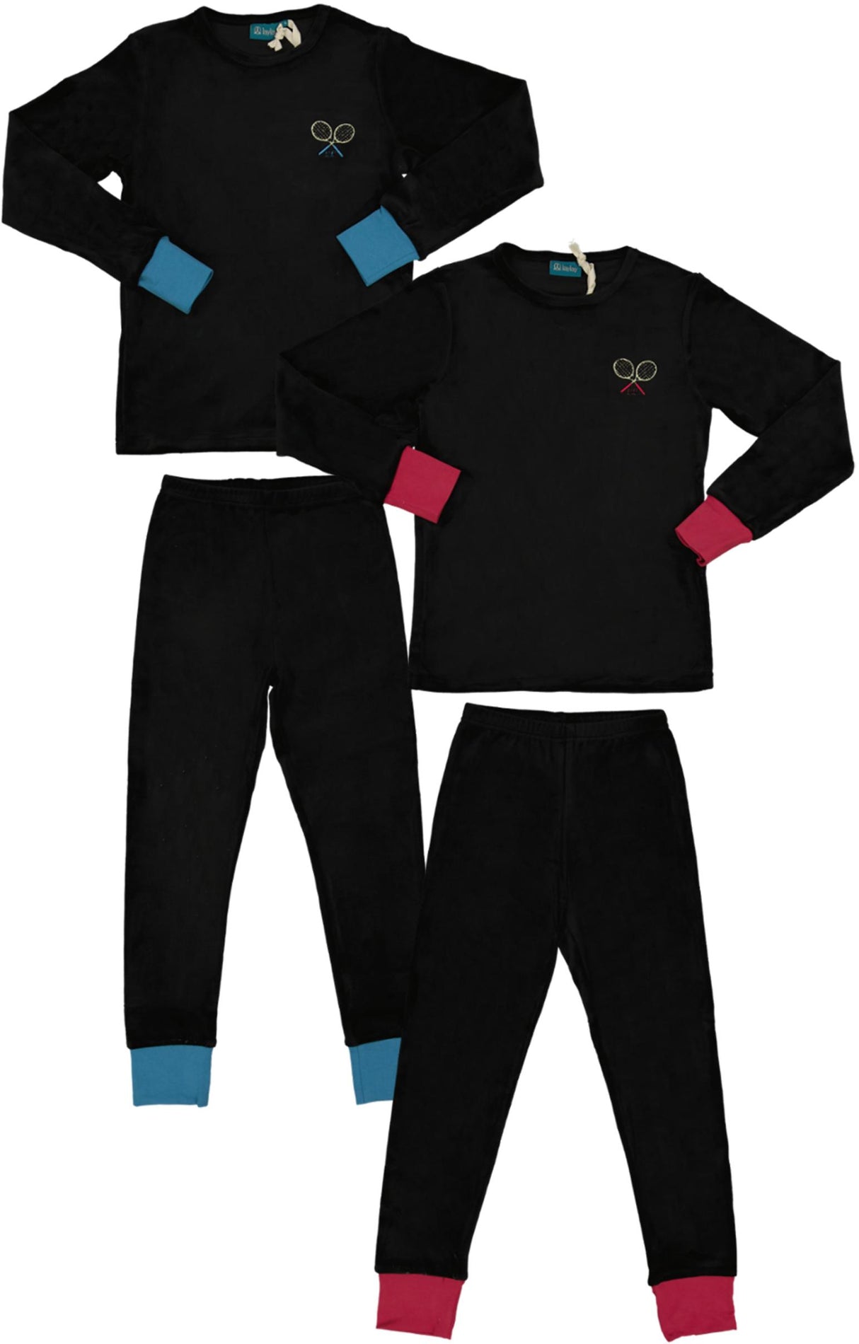 LayLay Boys Girls Tennis Racket Velour Pajamas - 144JS LayLay Boys Girls Tennis Racket Velour Pajamas - 144JS