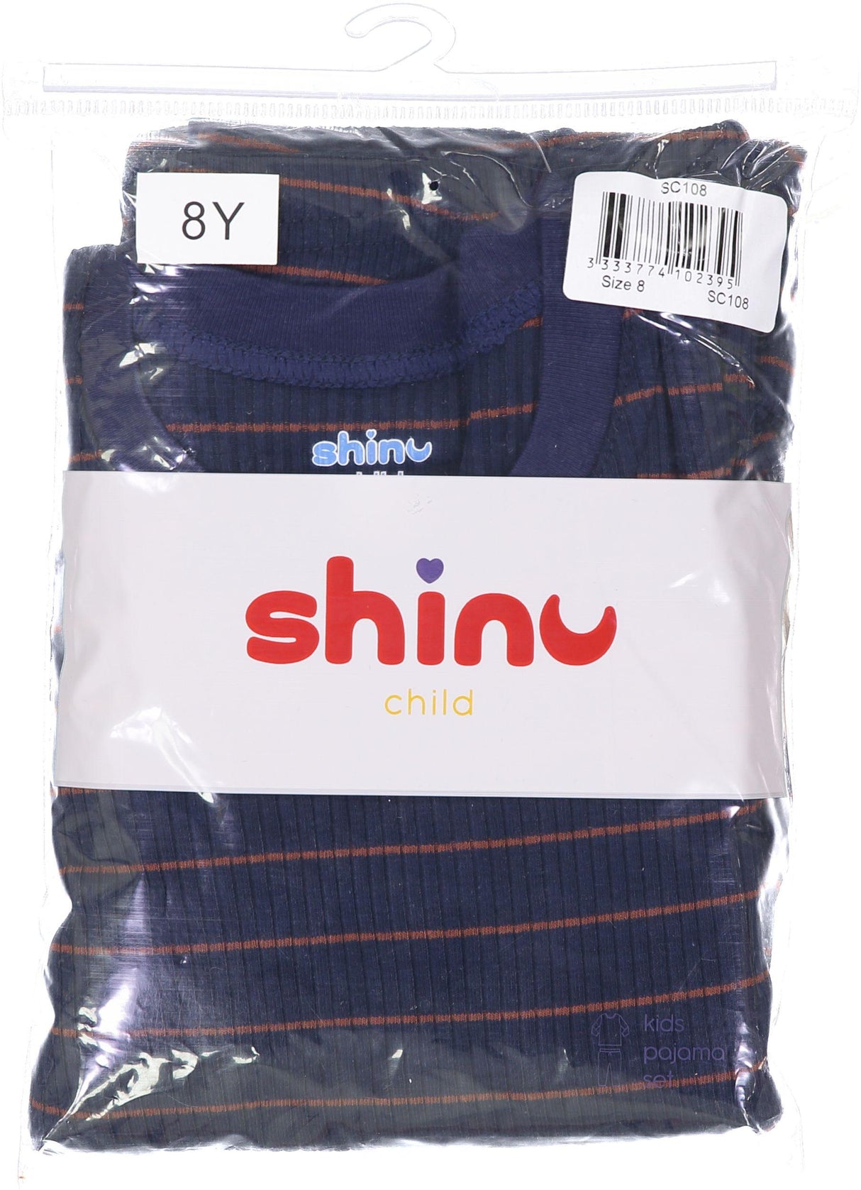 Shinu Boys Girls Ribbed Striped Cotton Pajamas - SC108-109 Shinu Boys Girls Ribbed Striped Cotton Pajamas - SC108-109