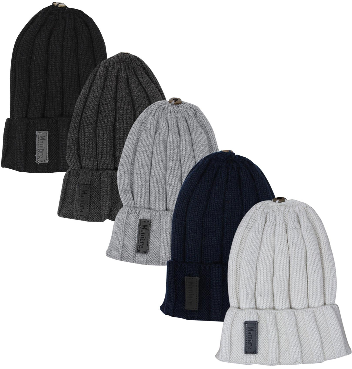 Maniere Unisex Boy / Girl Child Wool Blend Knit Beanie Hat with Snap for Pompom Maniere Unisex Boy / Girl Child Wool Blend Knit Beanie Hat with Snap for Pompom