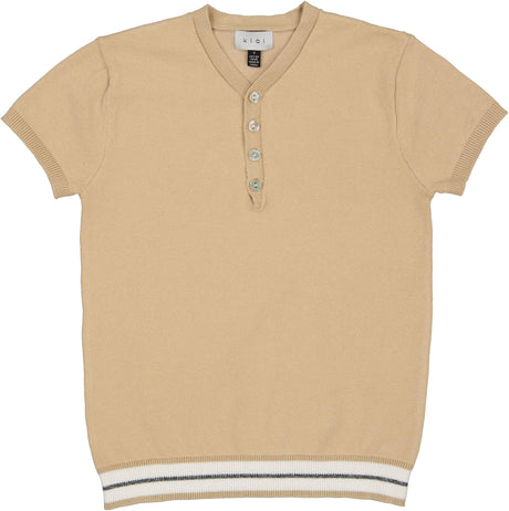 Klai Boys Short Sleeve Henley Sweater - G2521