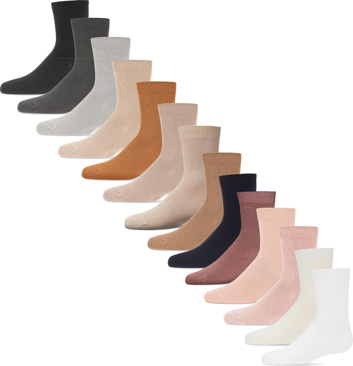 Memoi Boys Girls Basic Soft Bamboo Crew Socks - MK-6166 Memoi Boys Girls Basic Soft Bamboo Crew Socks - MK-6166