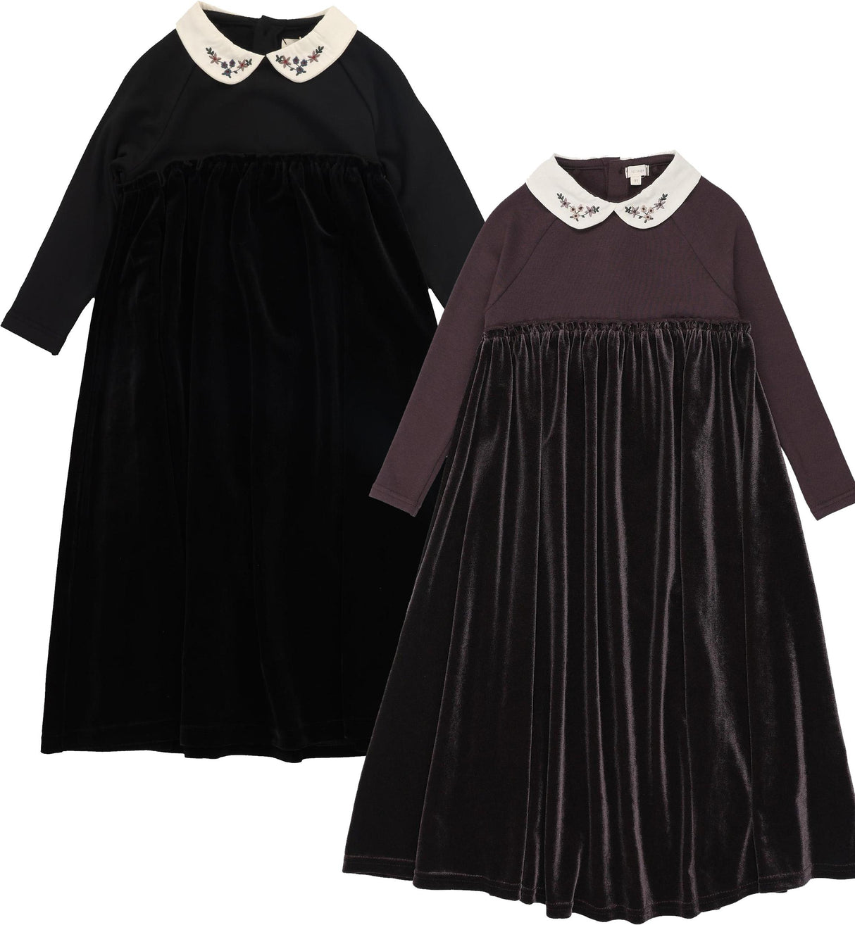 Lil Legs Dressy Loungewear Collection Girls Embroidered Collar Maxi Robe - AF26D209 Lil Legs Dressy Loungewear Collection Girls Embroidered Collar Maxi Robe - AF26D209
