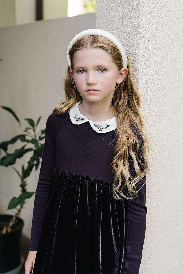 Lil Legs Dressy Loungewear Collection Girls Embroidered Collar Maxi Robe - AF26D209 Lil Legs Dressy Loungewear Collection Girls Embroidered Collar Maxi Robe - AF26D209