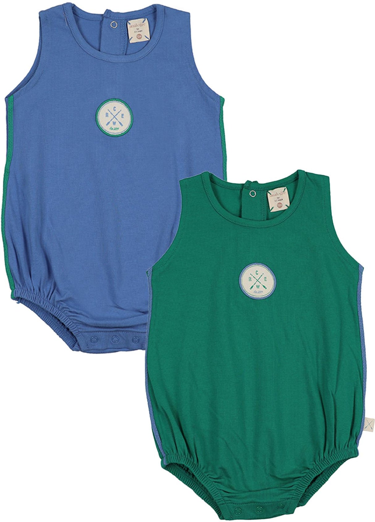 Analogie by Lil Legs Boating Crew Collection Baby Boys Bubble Romper - BCBR Analogie by Lil Legs Boating Crew Collection Baby Boys Bubble Romper - BCBR