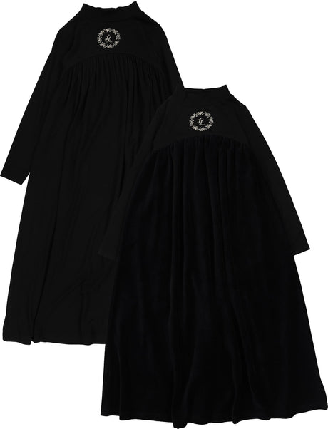 Lil Legs Loungewear Collection Girls Emblem Maxi Robe - LEM Lil Legs Loungewear Collection Girls Emblem Maxi Robe - LEM