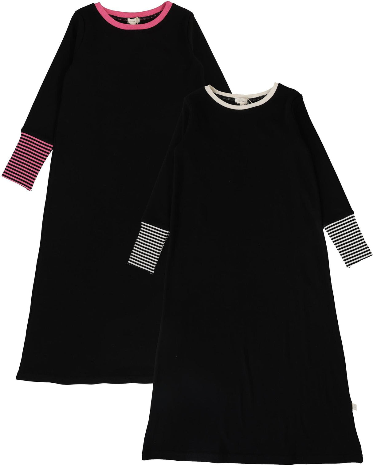 Lil Legs Loungewear Collection Girls Striped Cuff Cotton Nightgown - LSANG Lil Legs Loungewear Collection Girls Striped Cuff Cotton Nightgown - LSANG