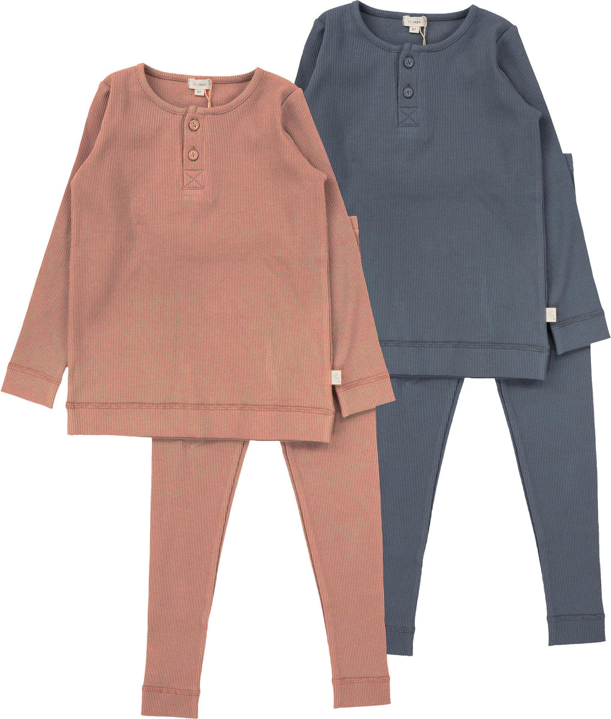 Lil Legs Loungewear Collection Boys Girls Ribbed Henley Cotton Pajamas - RHLS Lil Legs Loungewear Collection Boys Girls Ribbed Henley Cotton Pajamas - RHLS