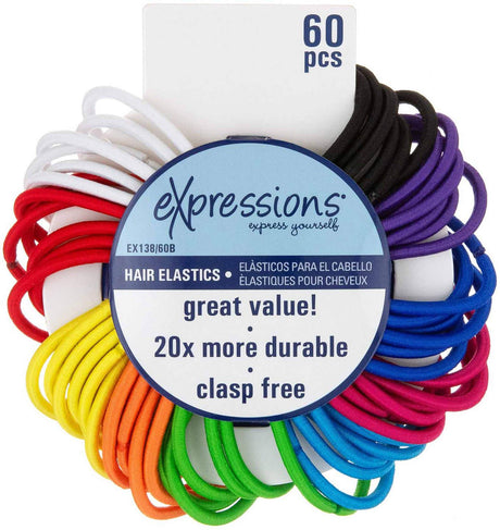 Expressions Ponytail Holder 60 Pack - EX138