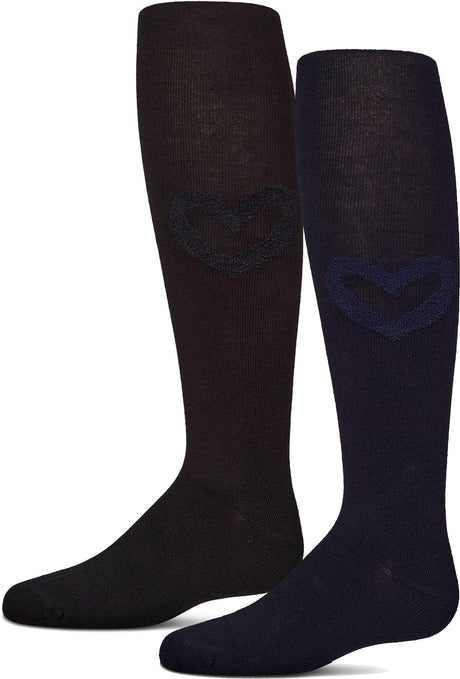 Memoi Girls Terry Heart Cotton Tights - MKF-4084 Memoi Girls Terry Heart Cotton Tights - MKF-4084
