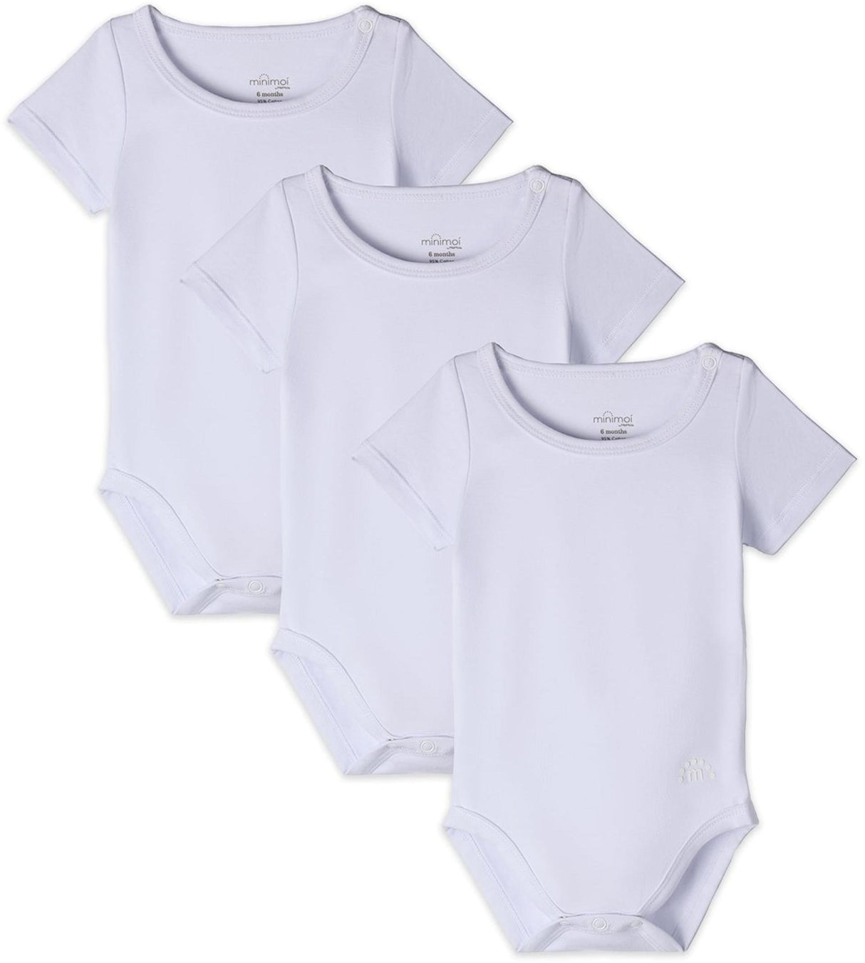 MiniMoi by Memoi Baby Boys Girls Short Sleeve Bodysuit 3 Pack - MKU2004 MiniMoi by Memoi Baby Boys Girls Short Sleeve Bodysuit 3 Pack - MKU2004