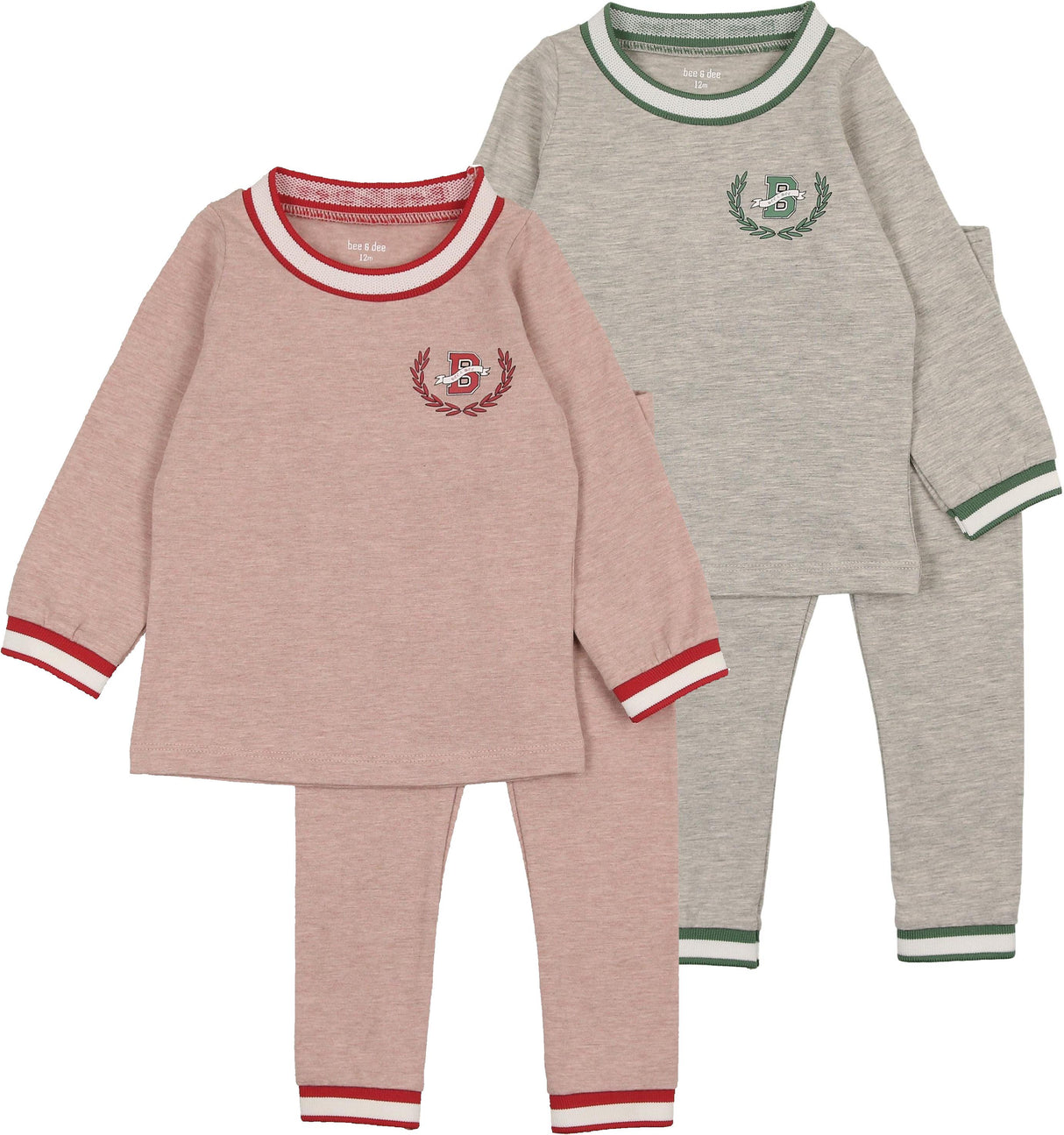 Bee & Dee Boys Girls Modal Varsity Pajamas - IMVL Bee & Dee Boys Girls Modal Varsity Pajamas - IMVL