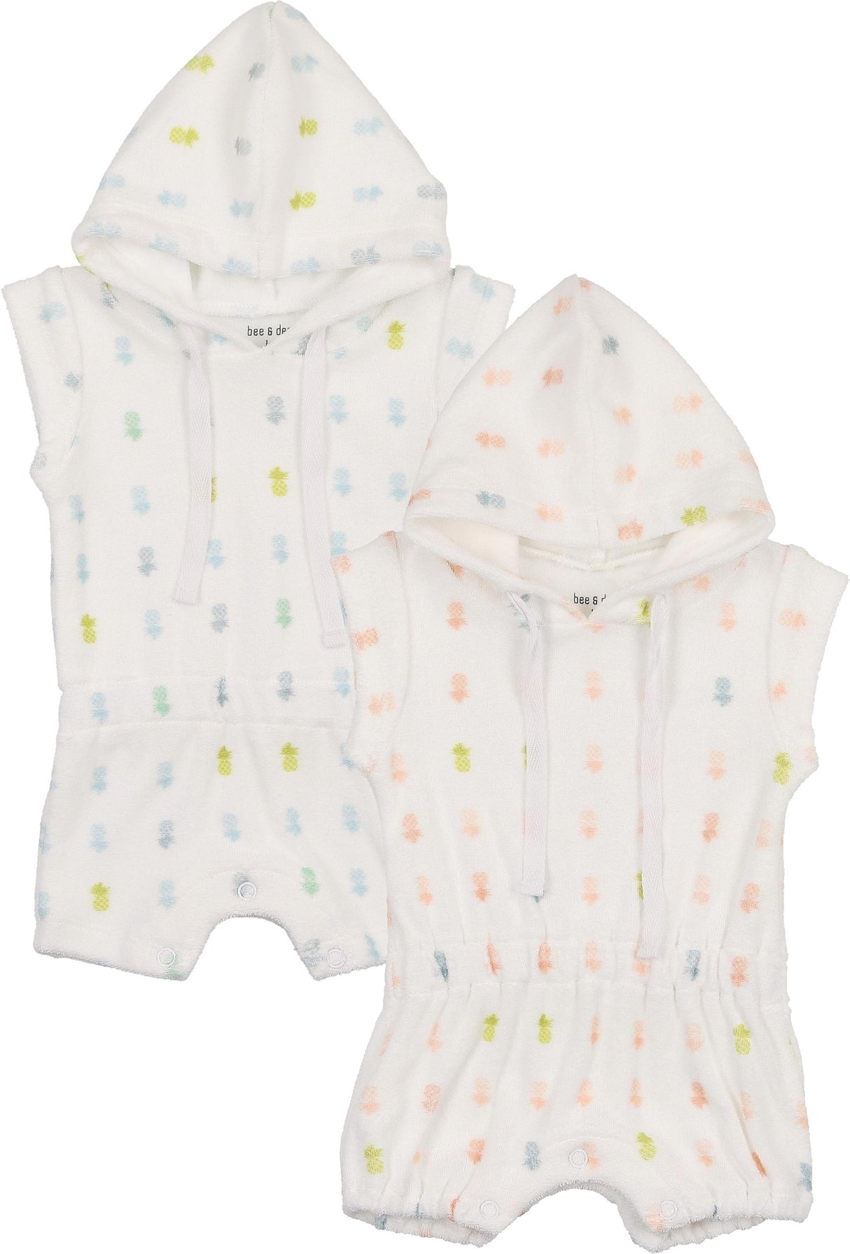 Bee & Dee Baby Boys Girls Pineapple Print Terry Romper - ITPR Bee & Dee Baby Boys Girls Pineapple Print Terry Romper - ITPR