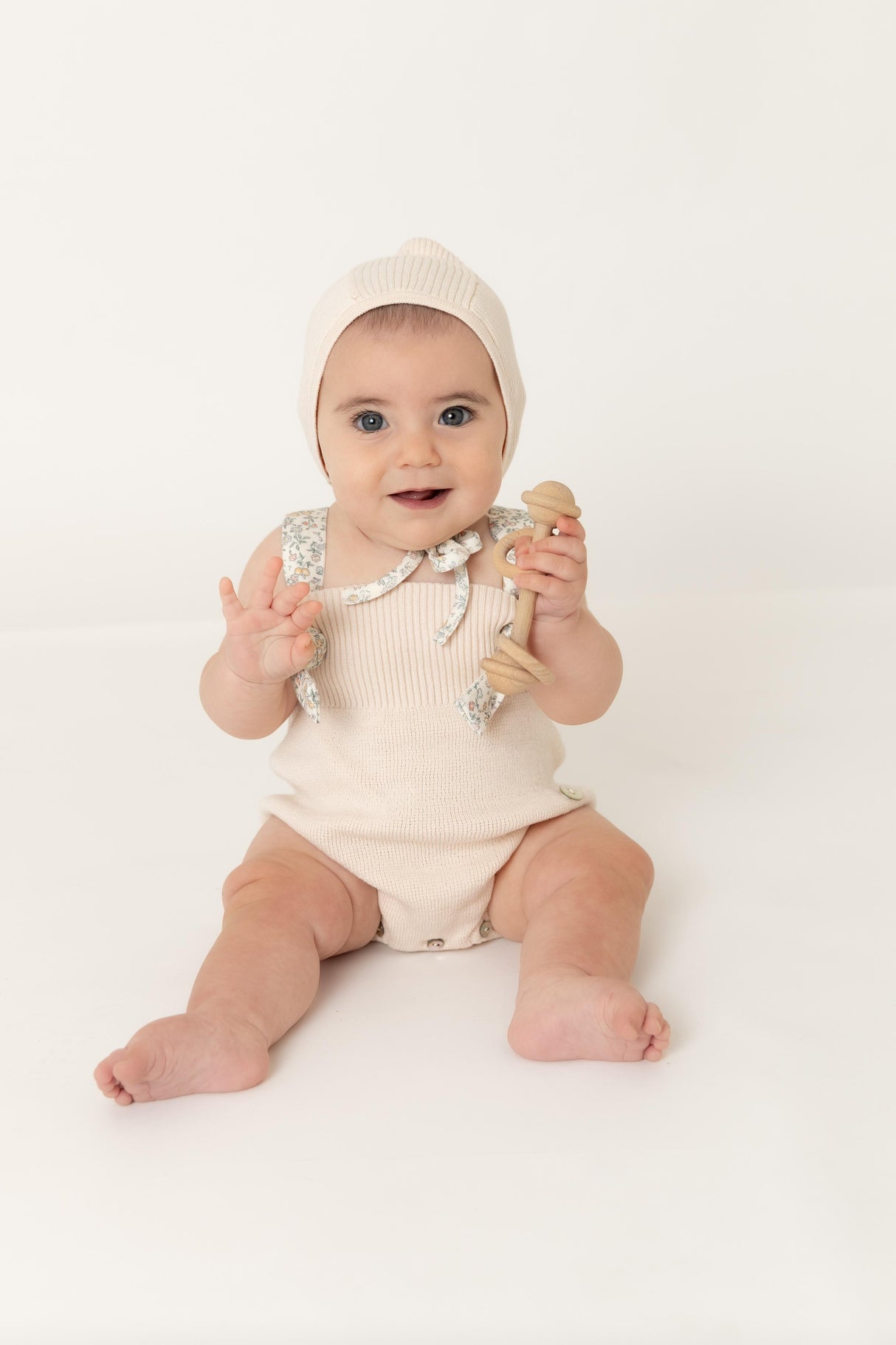 Bee & Dee Baby Boys Girls Organic Ditsy Knit Romper - IODR Bee & Dee Baby Boys Girls Organic Ditsy Knit Romper - IODR