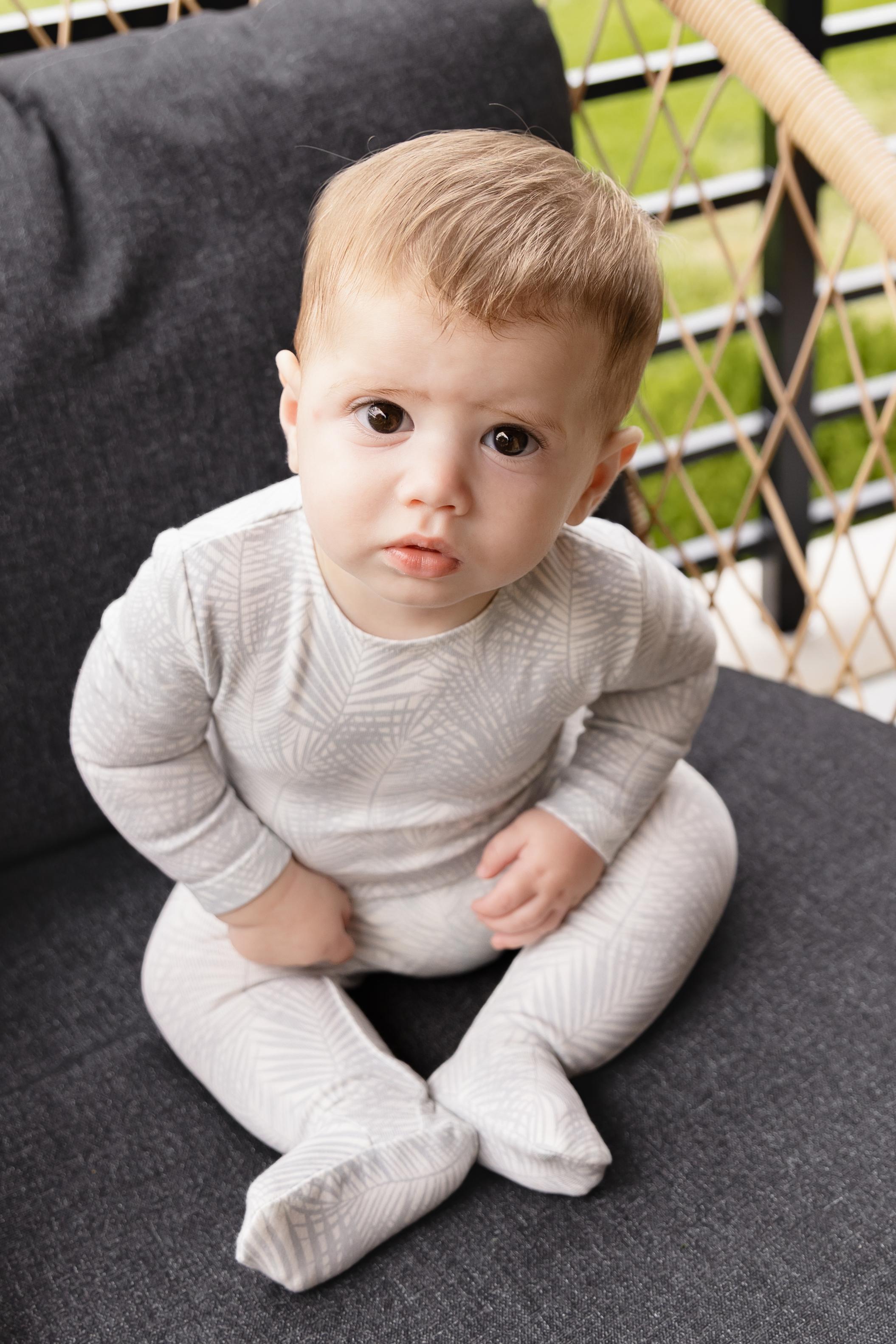 Bee & Dee Baby Boys Girls Tropical Print Cotton Stretchie & Beanie Set - ITP