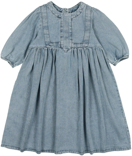Analogie by Lil Legs Stonewash Collection Girls Panel 3/4 Sleeve Dress