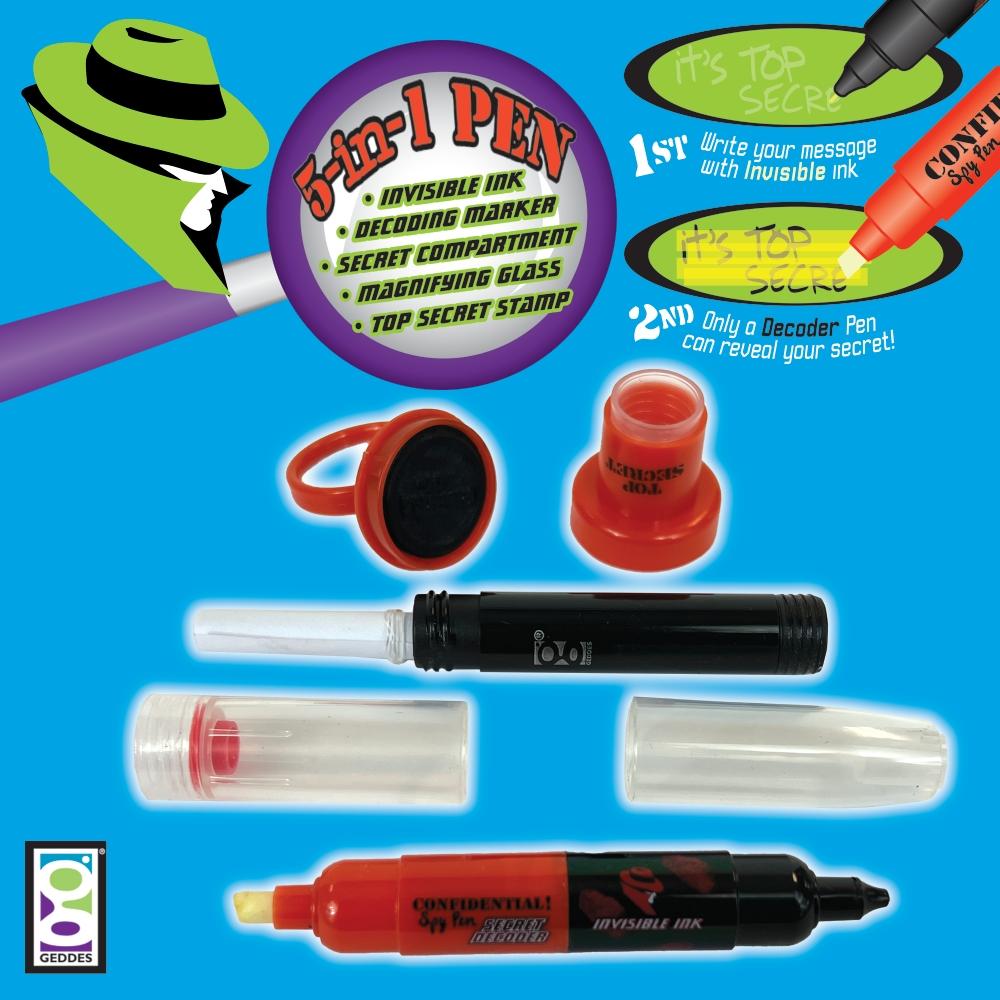 ShirtStop Confidential 5-in-1 Spy Pen - 68069 ShirtStop Confidential 5-in-1 Spy Pen - 68069
