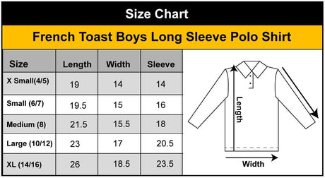 French Toast Boys Long Sleeve Polo Shirt French Toast Boys Long Sleeve Polo Shirt