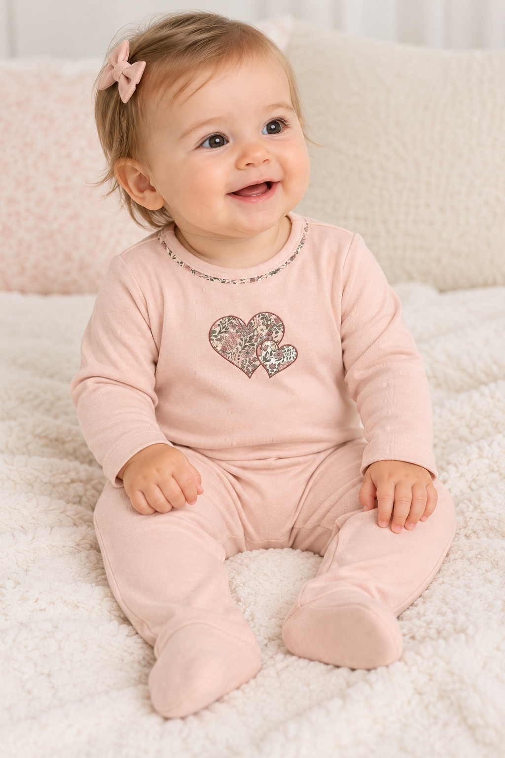 Ely's & Co Baby Girls Liberty Floral Velour Footie - AW26-0047 Ely's & Co Baby Girls Liberty Floral Velour Footie - AW26-0047