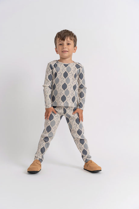 Lola Boys Girls Ribbed Printed Cotton Pajamas - WB5CP7220E Lola Boys Girls Ribbed Printed Cotton Pajamas - WB5CP7220E