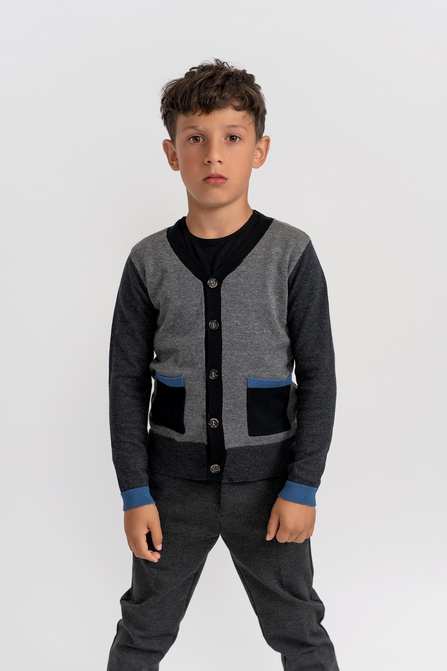 Hopscotch Boys Contrast Cardigan - WB5CP7236