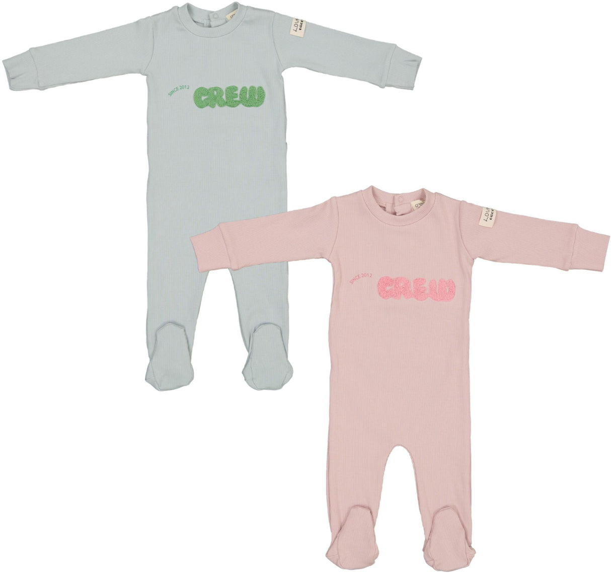 Crew Lounge Baby Boys Girls Cotton Footie - SG3124 Crew Lounge Baby Boys Girls Cotton Footie - SG3124