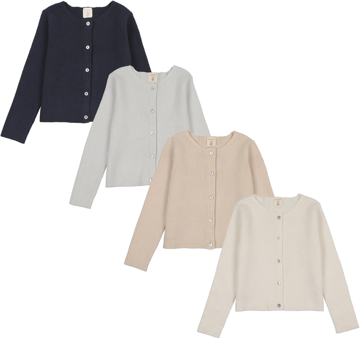 Analogie by Lil Legs Signature Collection Boys Girls Ribbed Cardigan - SRC Analogie by Lil Legs Signature Collection Boys Girls Ribbed Cardigan - SRC