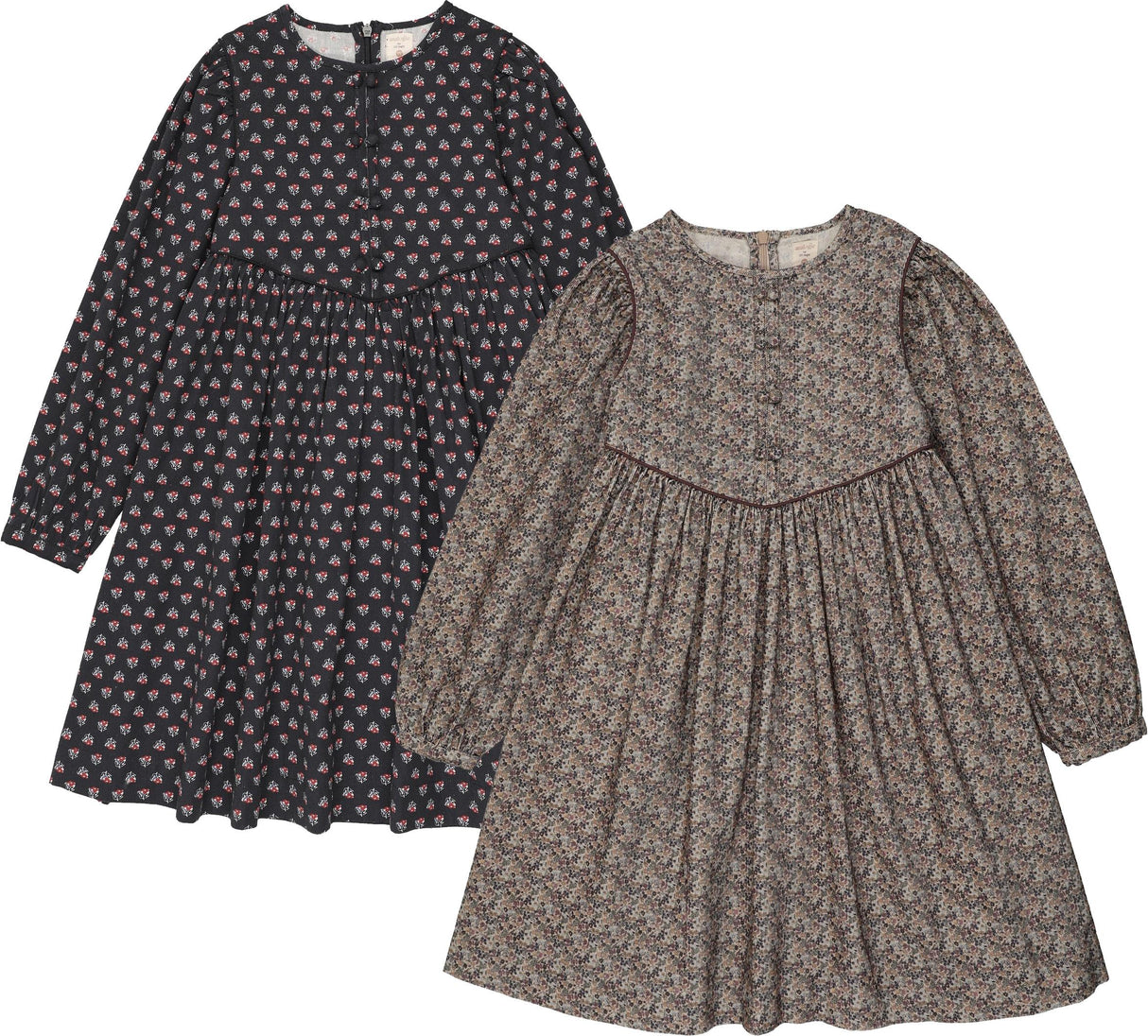 Analogie by Lil Legs Home Garden Collection Girls Velvet Trim Dress - AF26D220 Analogie by Lil Legs Home Garden Collection Girls Velvet Trim Dress - AF26D220