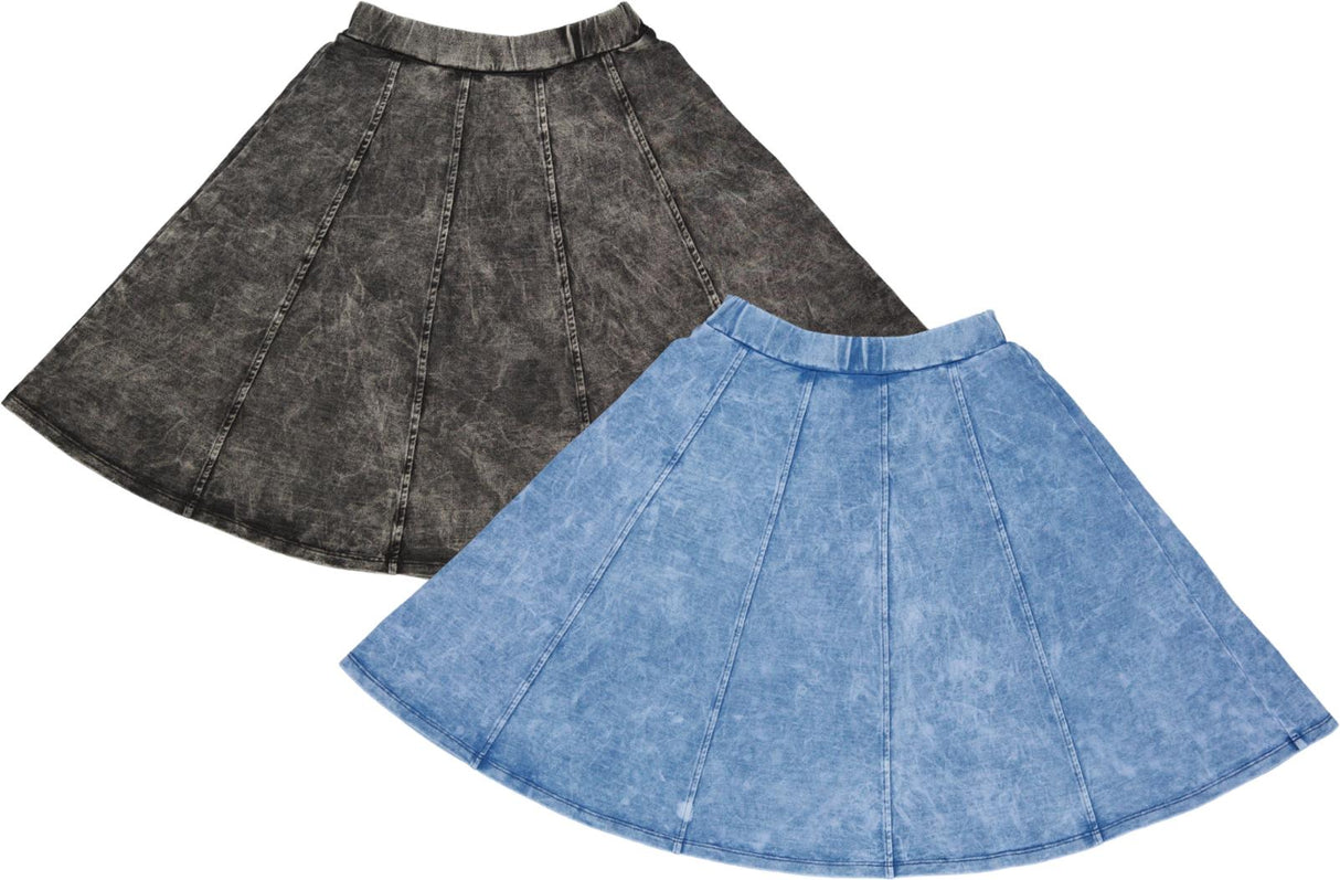 Teela Girls Teens Mineral Wash Panel Skirt - 20-114 Teela Girls Teens Mineral Wash Panel Skirt - 20-114
