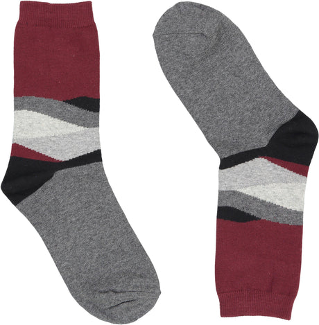 Zubii Mens Mixed Wave Color Block Dress Socks - 639