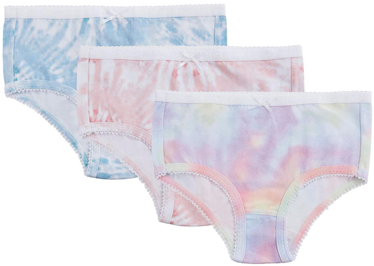Memoi Girls TyeDye Briefs 3 Pack - MKU1004 Memoi Girls TyeDye Briefs 3 Pack - MKU1004
