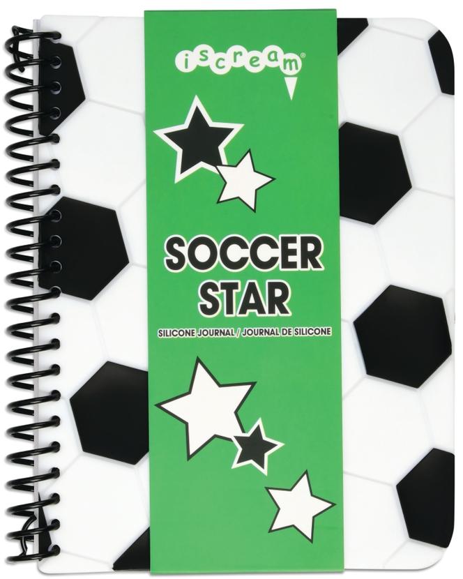 iScream Soccer Star Silicone Journal Notebook - 724-979 iScream Soccer Star Silicone Journal Notebook - 724-979