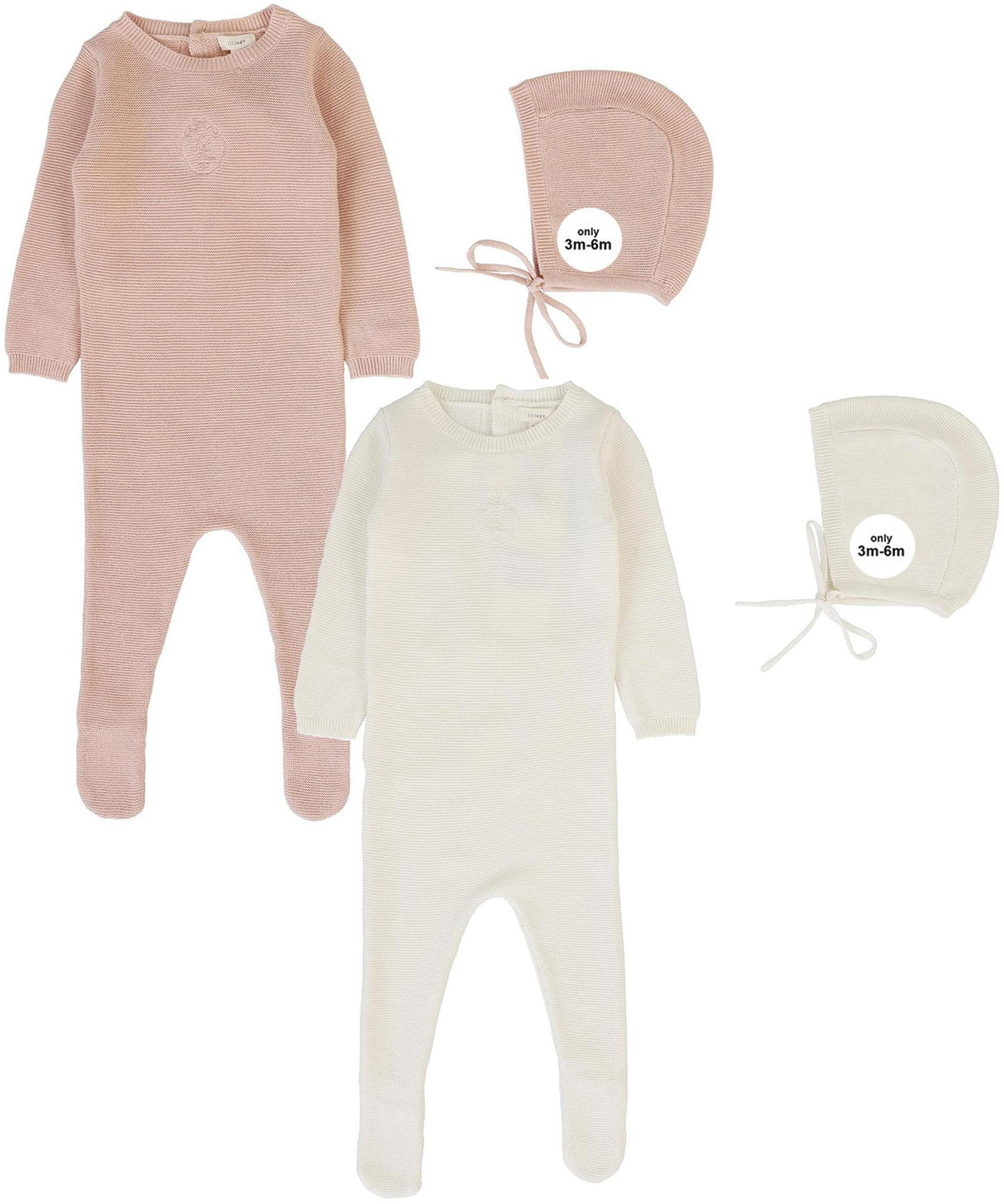 Analogie by Lil Legs Signature Collection Baby Girls Crest Knit Footie & Bonnet Set - CKFG Analogie by Lil Legs Signature Collection Baby Girls Crest Knit Footie & Bonnet Set - CKFG