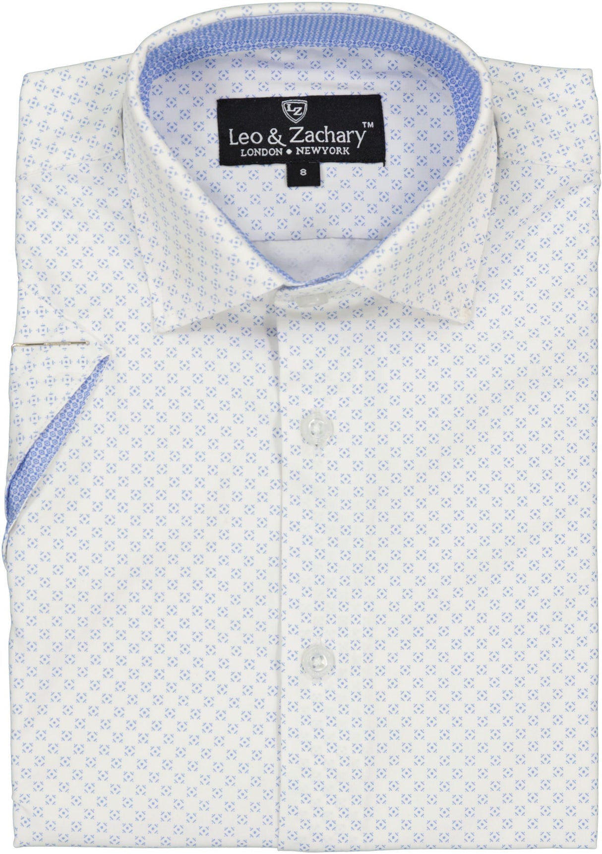 Leo & Zachary Boys Cook Island Spheres Short Sleeve Dress Shirt - 50041 Leo & Zachary Boys Cook Island Spheres Short Sleeve Dress Shirt - 50041