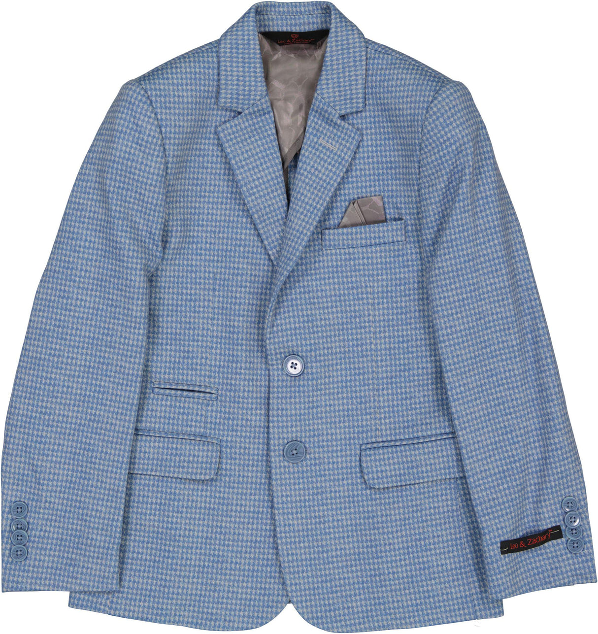 Leo & Zachary Boys Houndstooth Stretch Blazer - BLZ-5464-5864 Leo & Zachary Boys Houndstooth Stretch Blazer - BLZ-5464-5864