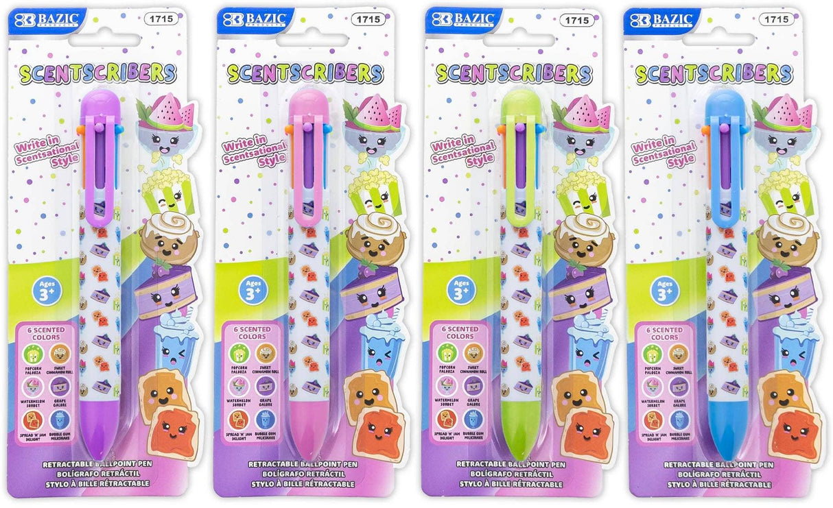 Bazic 6 Color Scented Pen - 1715 Bazic 6 Color Scented Pen - 1715
