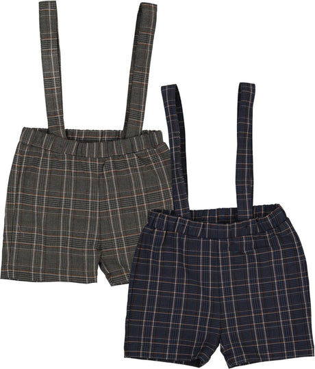 Space Gray Boys Plaid Overall - WB4CY2471O Space Gray Boys Plaid Overall - WB4CY2471O