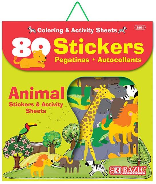 Bazic Animal Activity Sheets & Stickers - 3861 Bazic Animal Activity Sheets & Stickers - 3861