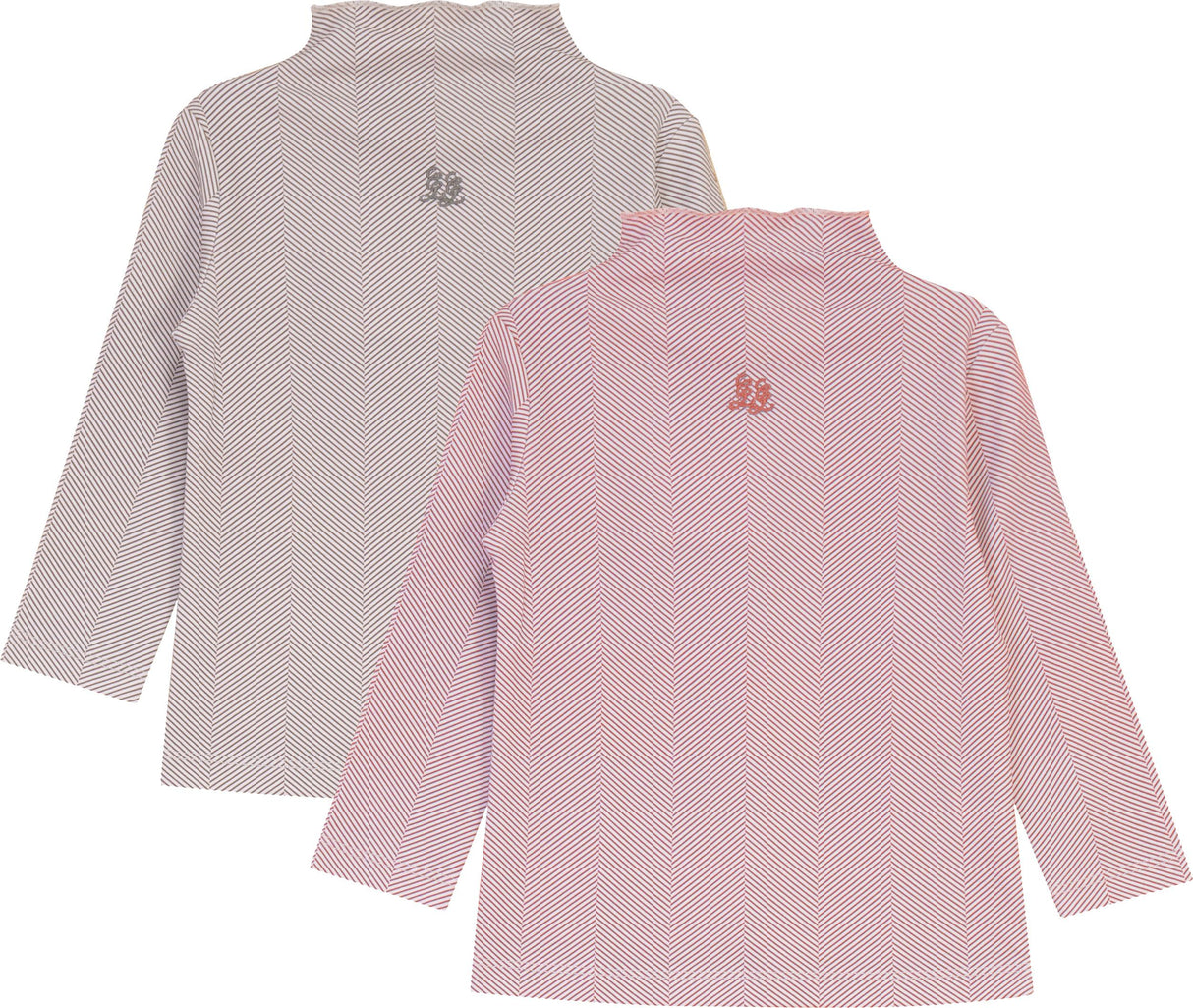 Charlotte & George Girls Herringbone Funnel Neck Top - WB6CP7468G Charlotte & George Girls Herringbone Funnel Neck Top - WB6CP7468G